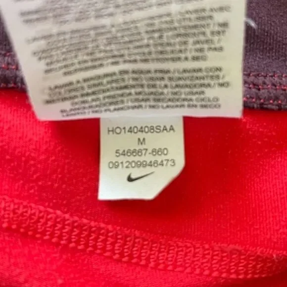 Nike Dri Fit Epic Run Cropped Leggings in Red/Maroon - Picture 6 of 6